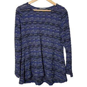 Sno Skins Snoskins Womens Top Blouse Shirt Artsy Eclectic Large Textured Crinkle